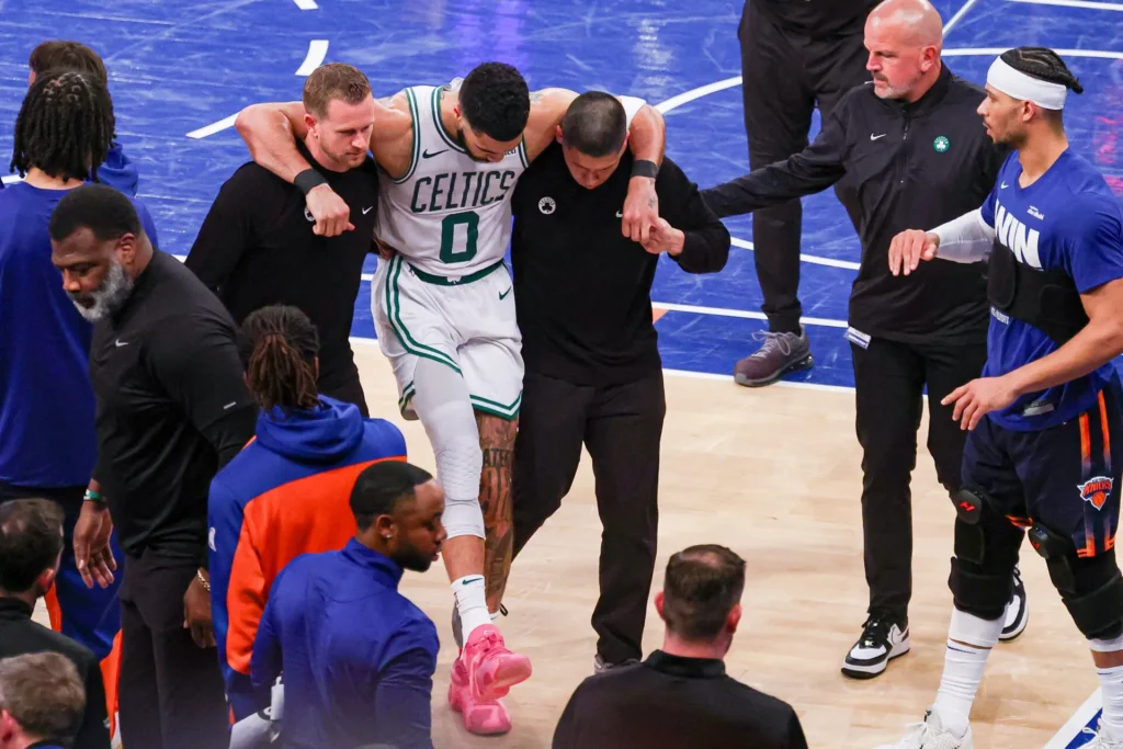 Jayson Tatum during Achilles injury recovery.