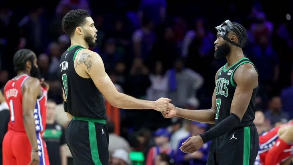Jayson Tatum and Jaylen Brown